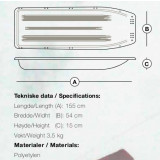 Dimensions Fjellpulken Transport 155 +