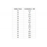 Dimensions Tableau des pointures ALFA - Sizes Alfa Skiboots