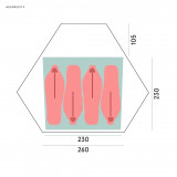 Dimensions Bergans of Norway Wiglo LT V2 4-Persons