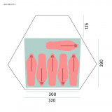 Dimensions Bergans of Norway Wiglo LT V2 6-Persons