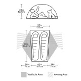 Dimensions Big Agnes Copper Spur HV UL 2 Bikepack