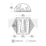 Dimensions Big Agnes Copper Spur HV UL3 