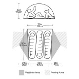 Dimensions Big Agnes Copper Spur HV UL3 Bikepack