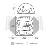 Dimensions Big Agnes Copper Spur HV UL4