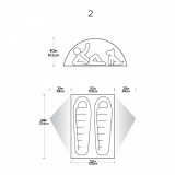 Dimensions Big Agnes Sarvis VST 2