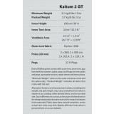 Dimensions Hilleberg Kaitum 2 GT
