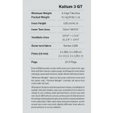 Dimensions Hilleberg Kaitum 3 GT