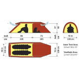 Dimensions Hilleberg Nammatj 2 GT