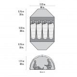 Dimensions tente MSR Elixir 4