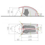 Dimensions Vaude Taurus UL 2P