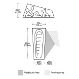 Dimensions Big Agnes Copper Spur UL1 Bikepack
