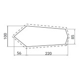 Dimensions Vaude Hogan SUL 1-2P Footprint