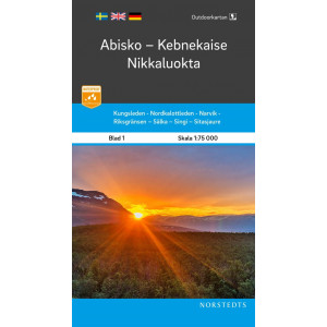 Abisko-Kebnekaise-Nikkaluokta 1:75 000