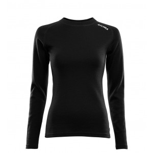 Sous-vêtement thermique Aclima WarmWool Crew Neck Woman - Black
