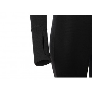 Combinaison avec cagoule 100 % laine mérinos Aclima WarmWool Overall Woman-Noir