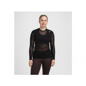 Sous-vêtement chaud et ultra-respirant Aclima WoolNet Original Crew Neck Woman-Noir