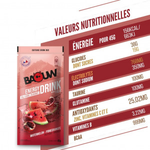 Baouw Energy Drink Pastèque-Grenade 45 g