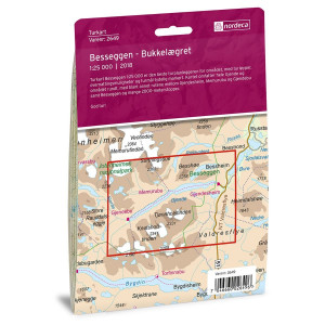 Carte de randonnée Besseggen au 1:25 000