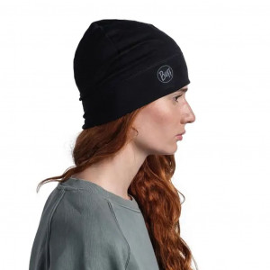 Bonnet chaud et léger Buff Merino Lightweight Beanie-Noir