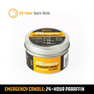 UCO 24-HR Emergency candle, paraffin - Bougie de secours