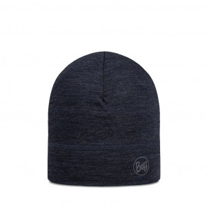 Bonnet chaud et léger Buff Merino Lightweight Beanie-Bleu Noir/Night Blue