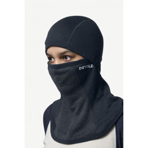 Cagoule épaisse, douce et chaude en laine mérinos Devold Expedition Arctic Pro Balaclava - Gris/bleu- Black/Ink