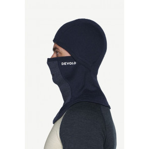 Cagoule épaisse, douce et chaude en laine mérinos Devold Expedition Arctic Pro Balaclava - Gris/bleu- Black/Ink