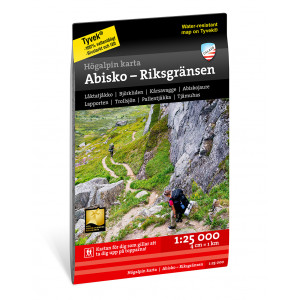 Högalpin karta Abisko, Björkliden – Riksgränsen 1:25.000