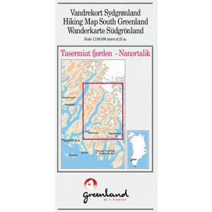 N° 5 - Tasermiut fjorden/Nanortalik – Groenland Sud – Carte de randonnée - 1 :100 000