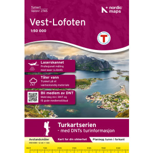 Carte Norvège Vest-Lofoten