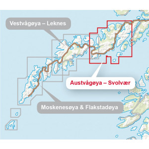 Carte Høyfjellskart Lofoten: Austvågøya – Svolvær 1:30 000