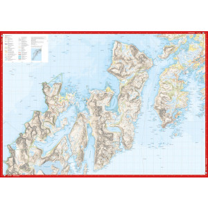 Carte Høyfjellskart Lofoten: Moskenesøya & Flakstadøya 1:30.000
