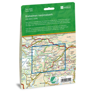Carte de randonnée au 1:50 000 Breheimen Nasjonalpark