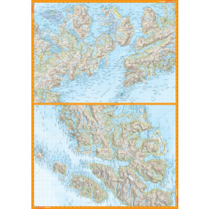 Carte de randonnée des îles Lofoten en Norvège  - Echelle 1:50 000