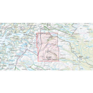 Carte randonnée Kungsleden : Kebnekaise, Abisko & Riksgränsen - 1:50 000 - Calazo
