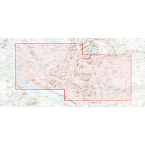 Carte randonnée Kungsleden : Nikkaluokta, Ritsem et Vakkotavare 1:50 000 - Calazo