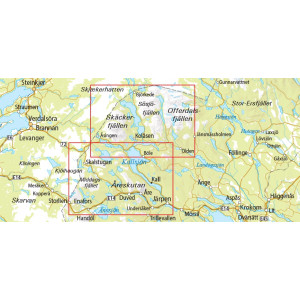 Skäckerfjällen – Storlien - Åre 1:75 000 Blad 10