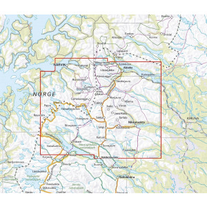 Carte Calazo Kebnekaisefjällen & Narvik 1:100 000