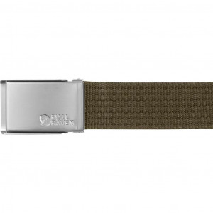 Ceinture avec boucle en métal Fjällräven Canvas Belt - Dark/Olive