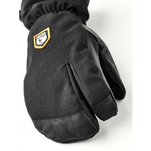 Gants 3 doigts chauds et imperméables Hestra CZone Mountain 3-Fingers-Noir