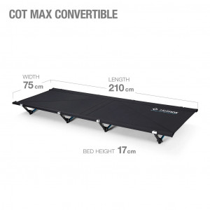 Lit pliant Helinox Cot Max Convertible - Black