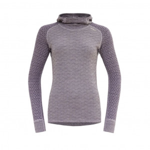Sous-vêtement doux et confortable Devold Kvitegga Merino 230 Hoodie Woman-Orchid