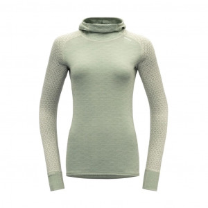 Sous-vêtement doux et confortable Devold Kvitegga Merino 230 Hoodie Woman-Raw White