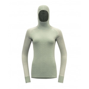 Sous-vêtement doux et confortable Devold Kvitegga Merino 230 Hoodie Woman-Raw White
