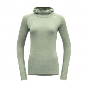 Sous-vêtement doux et confortable Devold Kvitegga Merino 230 Hoodie Woman-Raw White