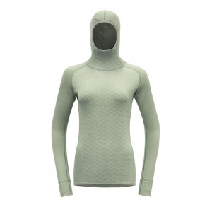 Sous-vêtement doux et confortable Devold Kvitegga Merino 230 Hoodie Woman-Raw White