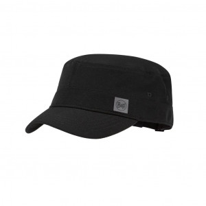 Buff Military Cap - Solid Black