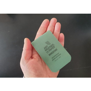 Carnet tout-temps imperméable et résistant Modestone Waterproof Micro Notepad 50x85 mm - vert