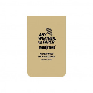 Carnet tout-temps imperméable et résistant Modestone Waterproof Micro Notepad 50x85 mm - Sable