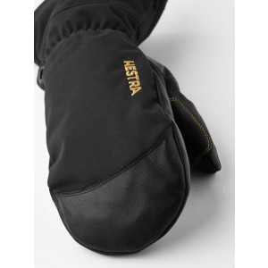 Moufles en cuir chauds et imperméables Hestra Army Leather Gore-Tex Mitt-Noir